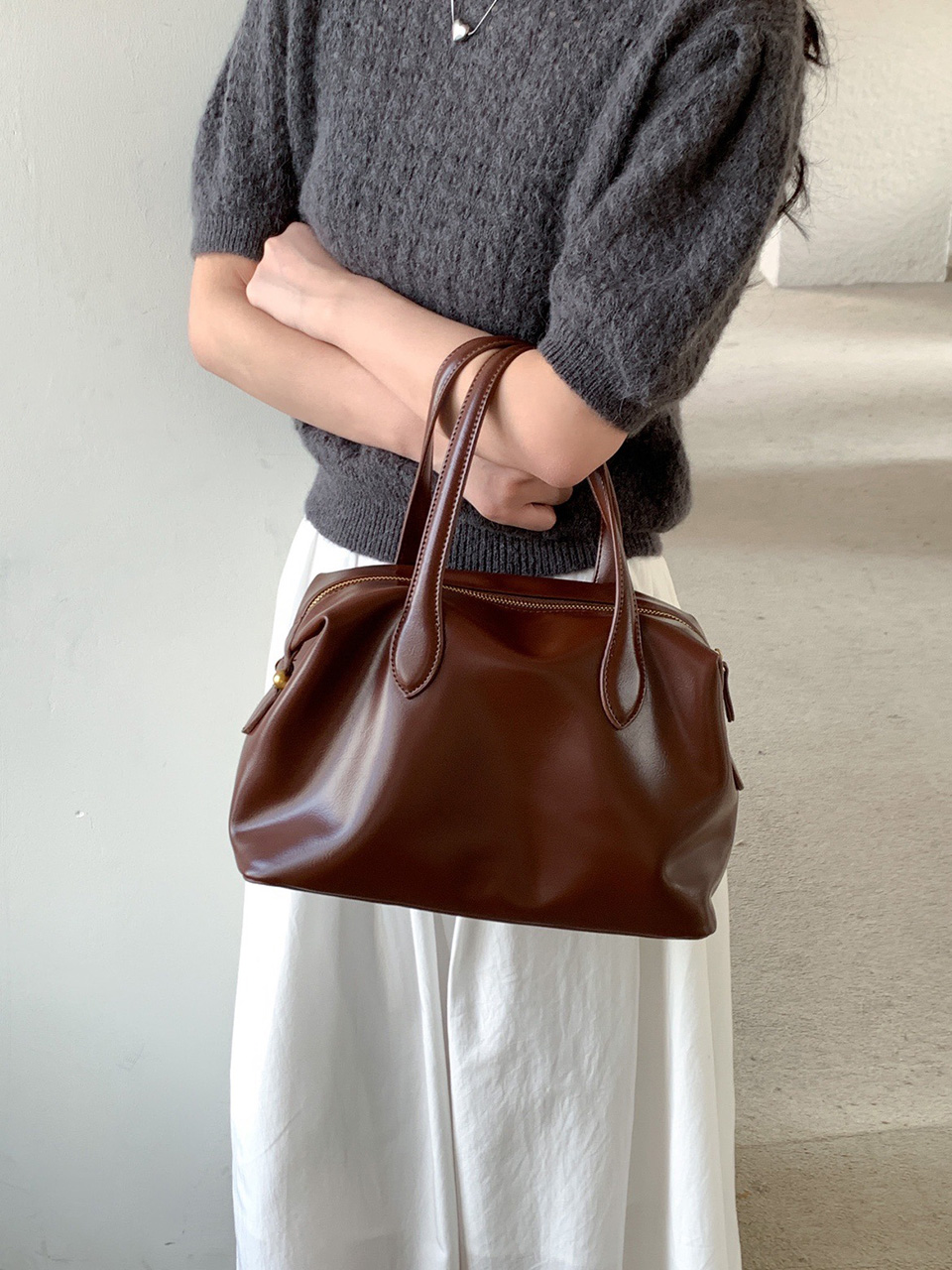 Enamel Square Tote Bag (4 colors)