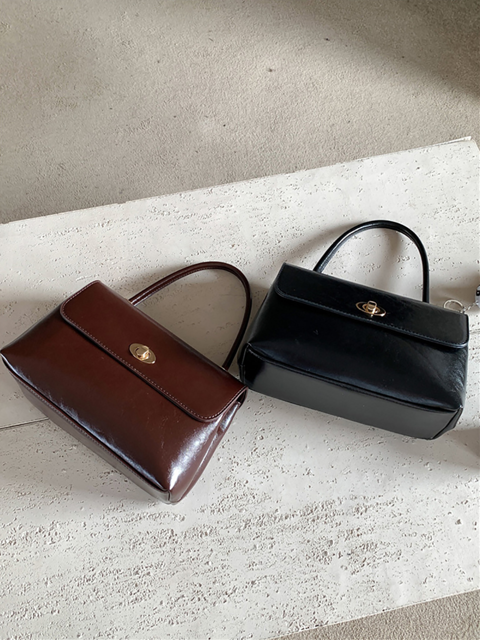 Square buckle tote bag (6 colors)