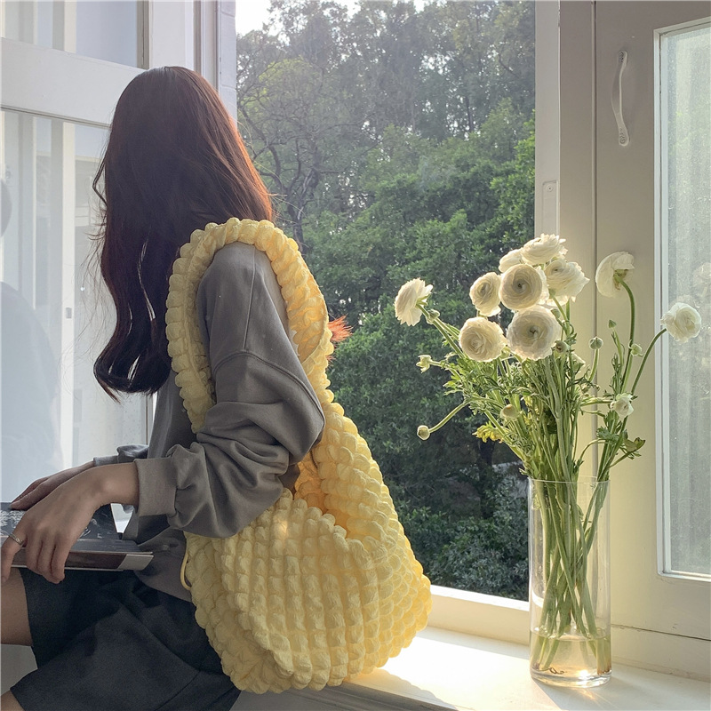 Bubble Quilted Shoulder Bag