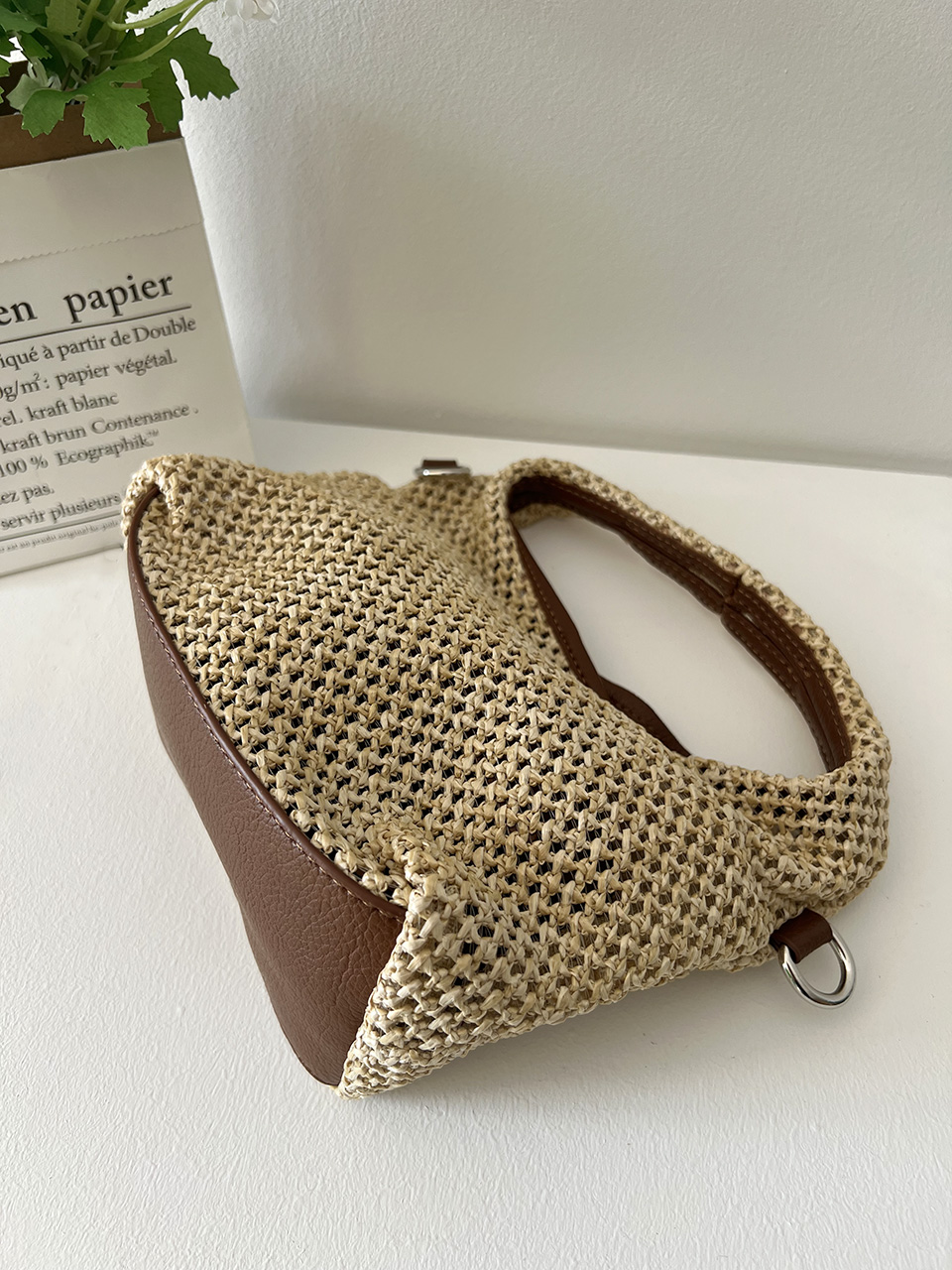 Sevier Rattan 2-Way Summer Mini Tote Bag