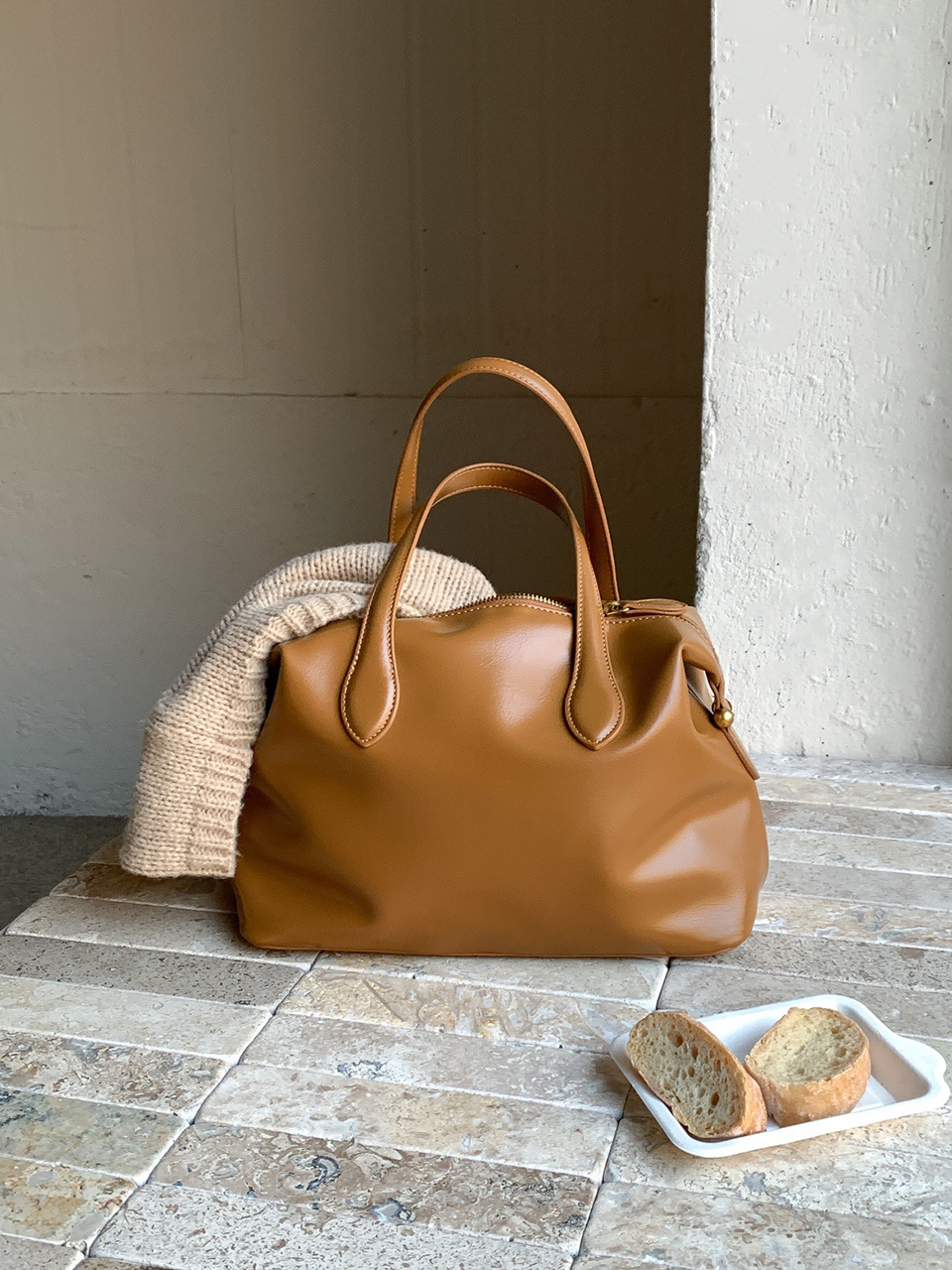 Enamel Square Tote Bag (4 colors)