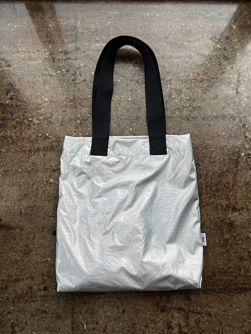 Nylon Silver Plain Shoulder Eco Bag / Shoulder Bag