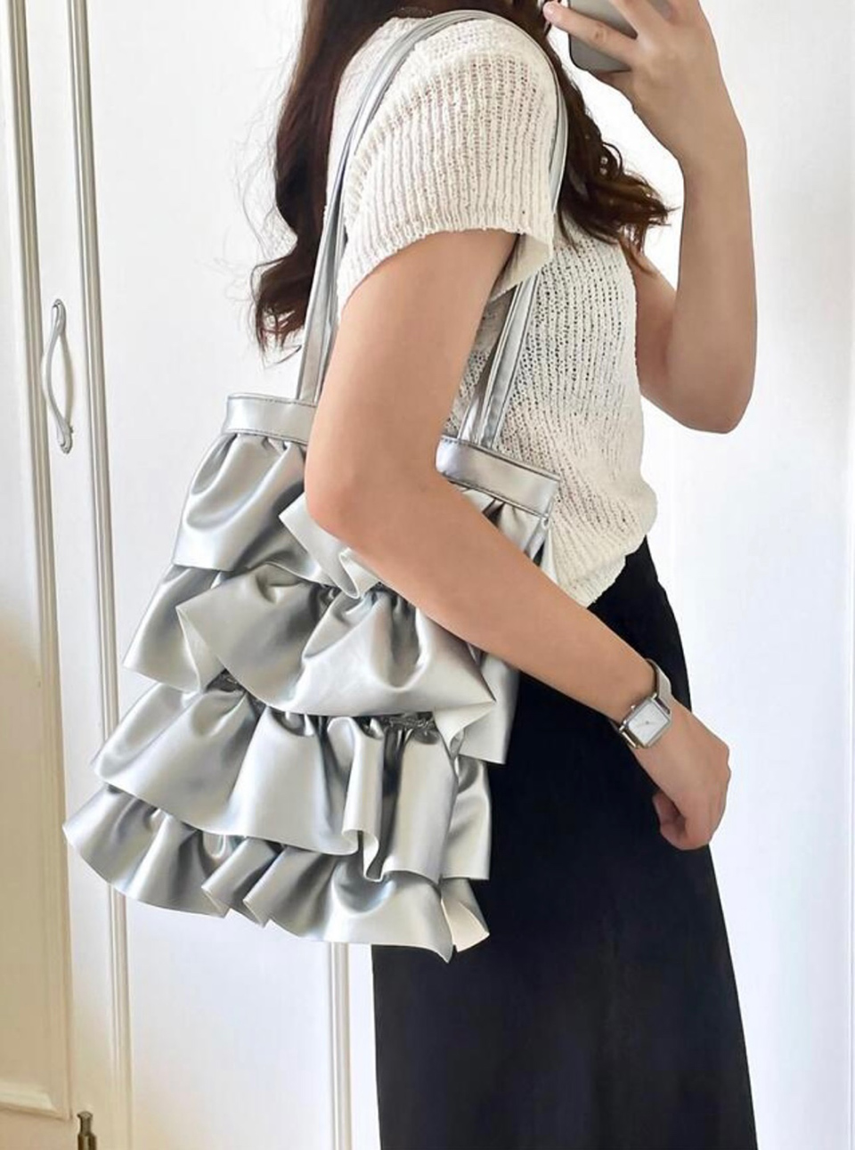 Sharif Frill Frits Shoulder Bag