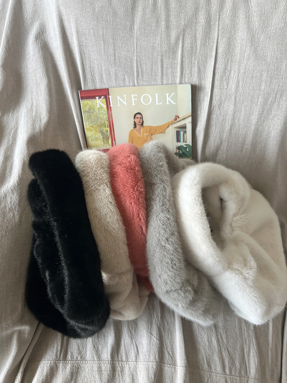 Eldon Shirred Fur Tote Bag