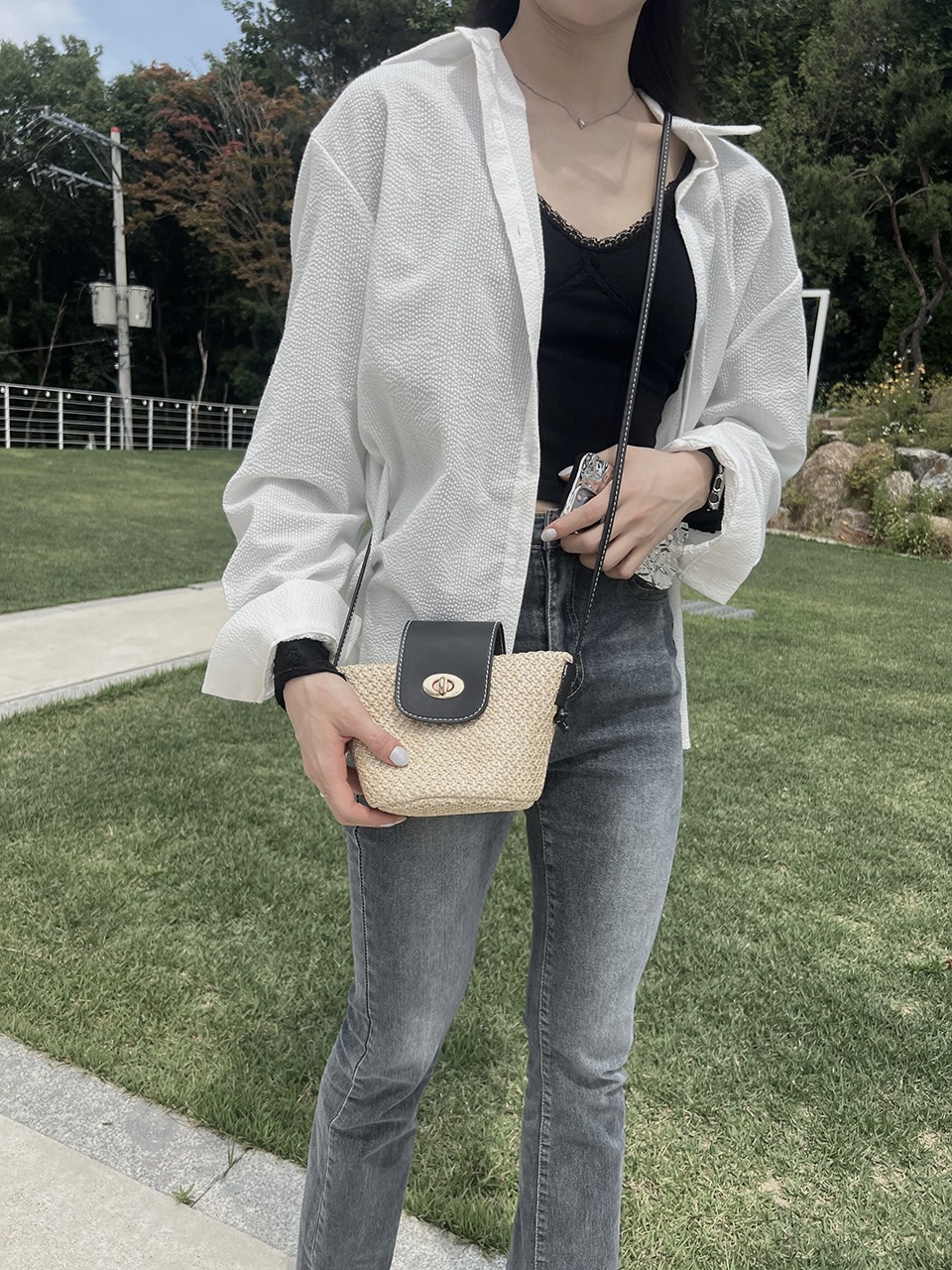 Medium Buckle Flap Mini Crossbody Bag (2 colors)