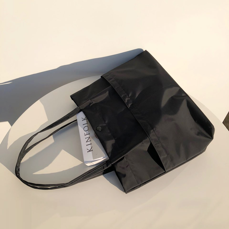 [Waterproof] Twill Two-Pocket Shopper Bag