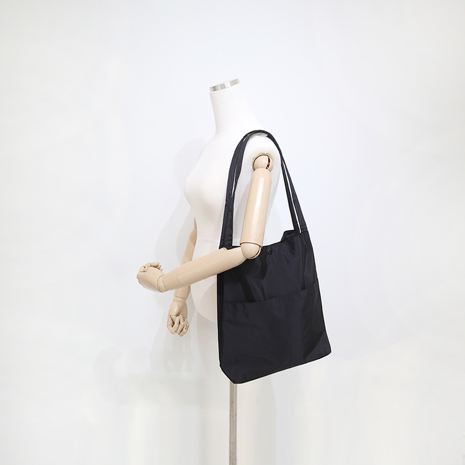 Button 2-pocket plain eco bag