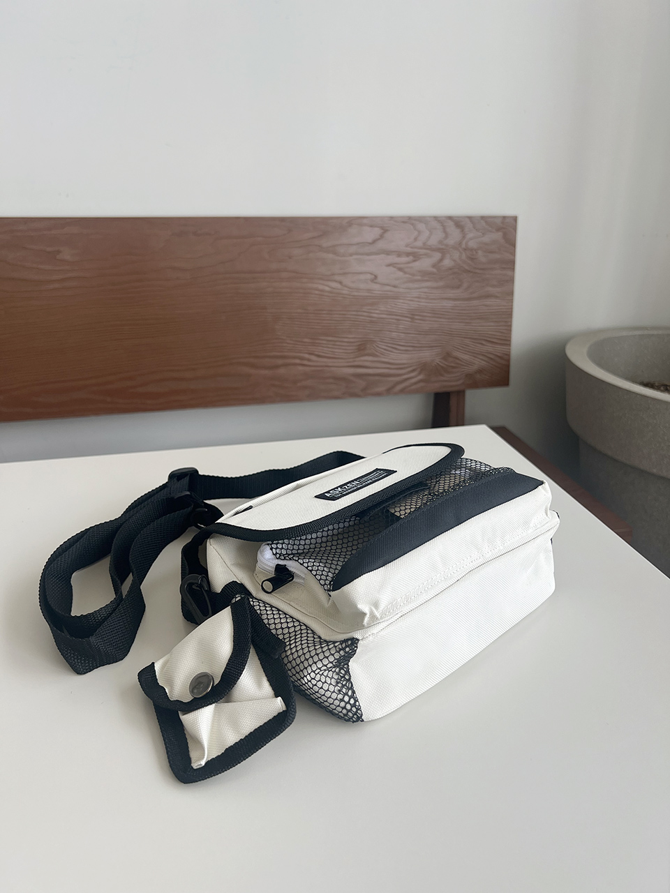 Canvas Zipper Mini Shoulder Bag