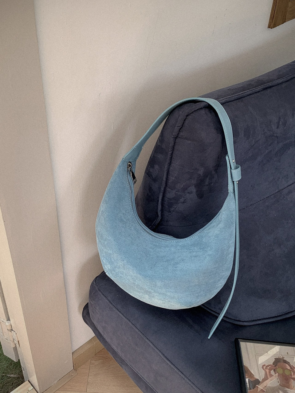 Suede Round Tote Bag/Shoulder Bag