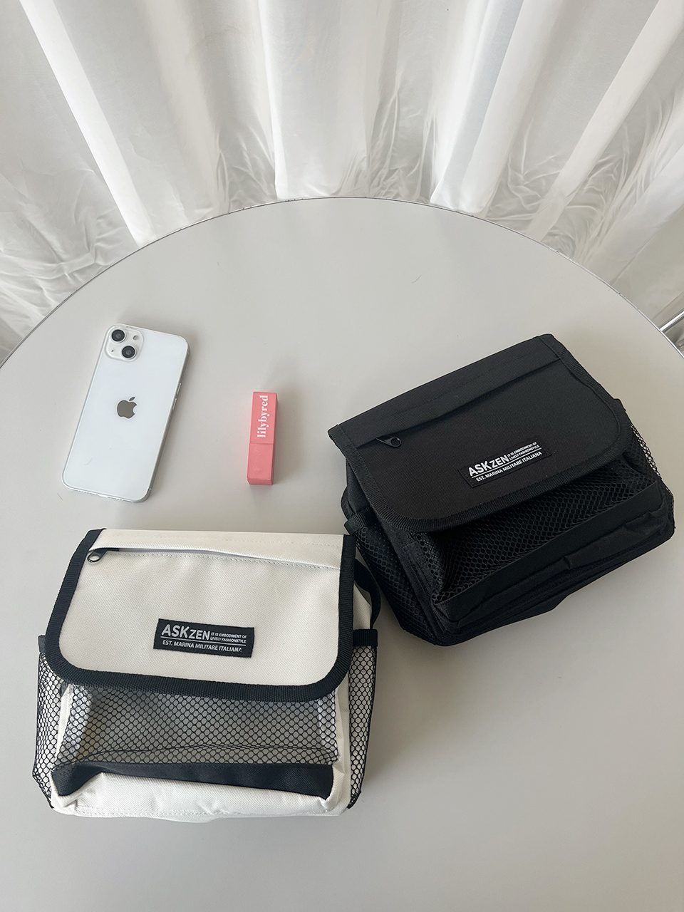 Canvas Zipper Mini Shoulder Bag