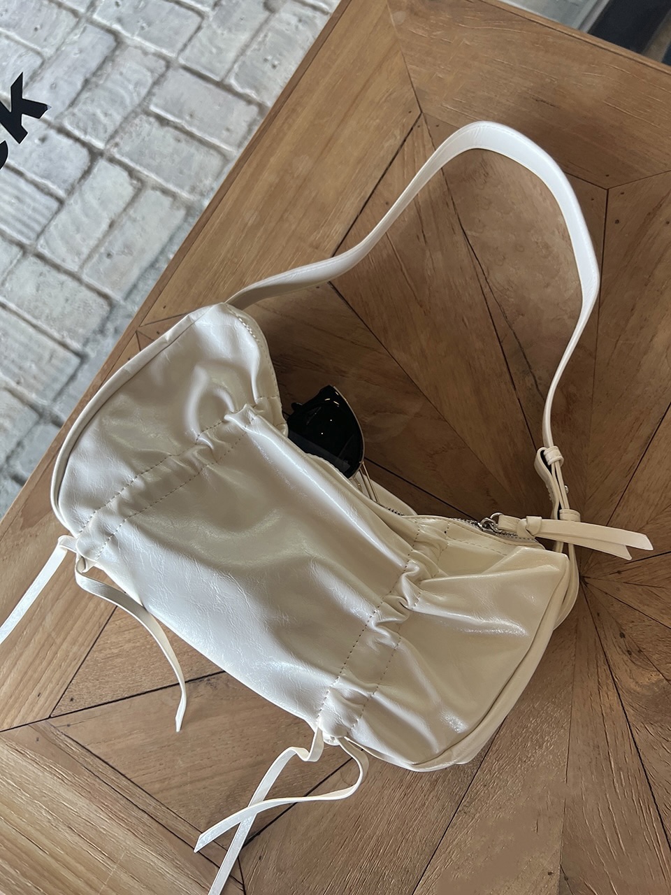 Ribbon Shirring Ballet Core Shoulder Bag (4 colors)