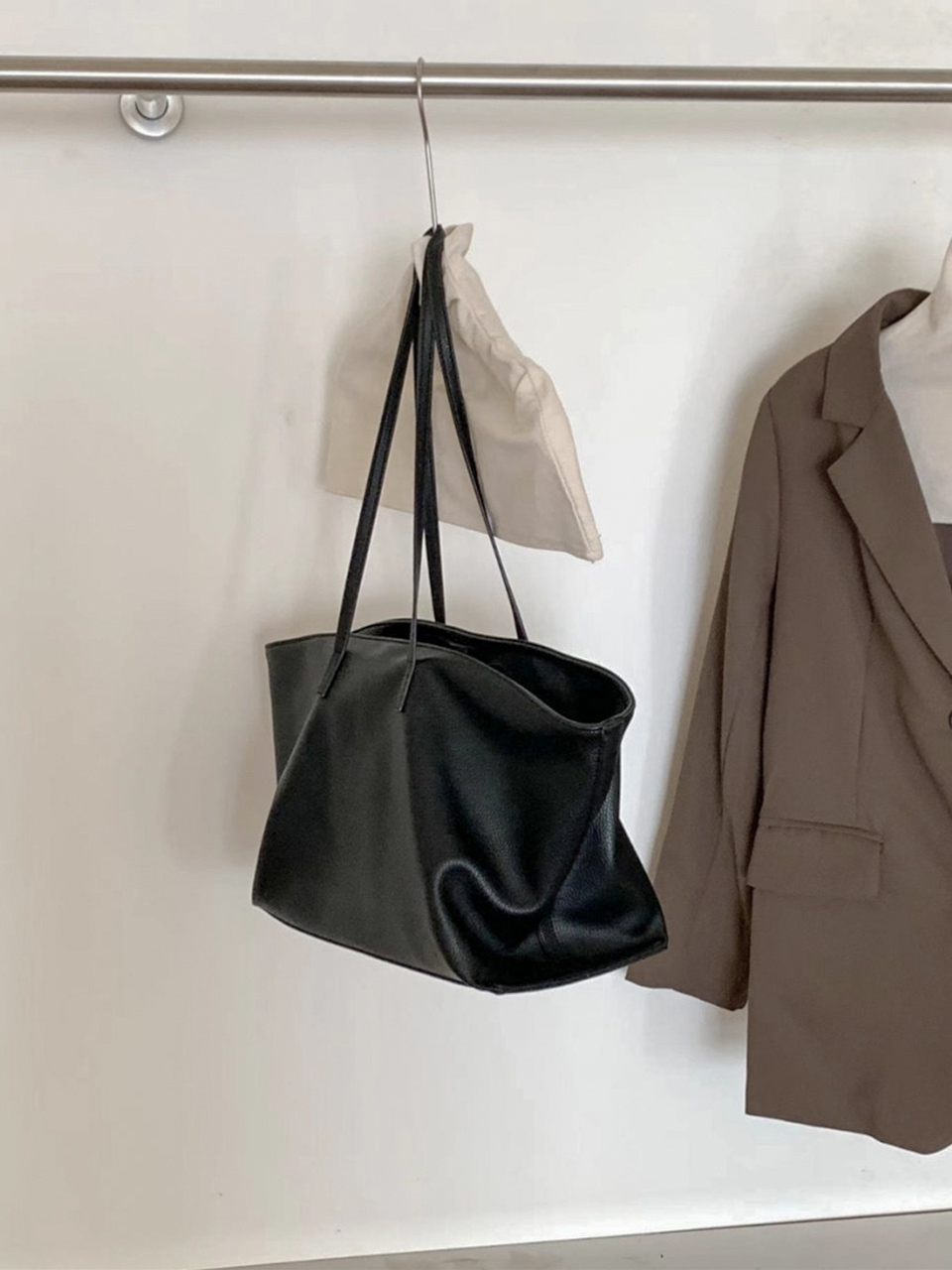 Suede Classic Leather Big Tote Bag/Shoulder Bag