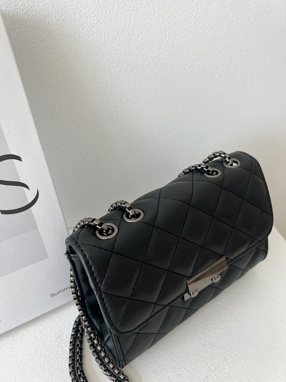 Kate Quilted Square Mini Chain Shoulder Bag