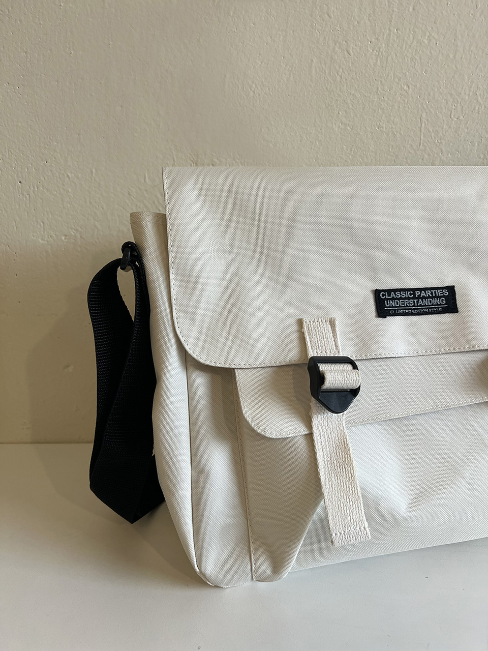 Canvas Classic Zipper Big Cross Messenger Eco Bag (2 colors)