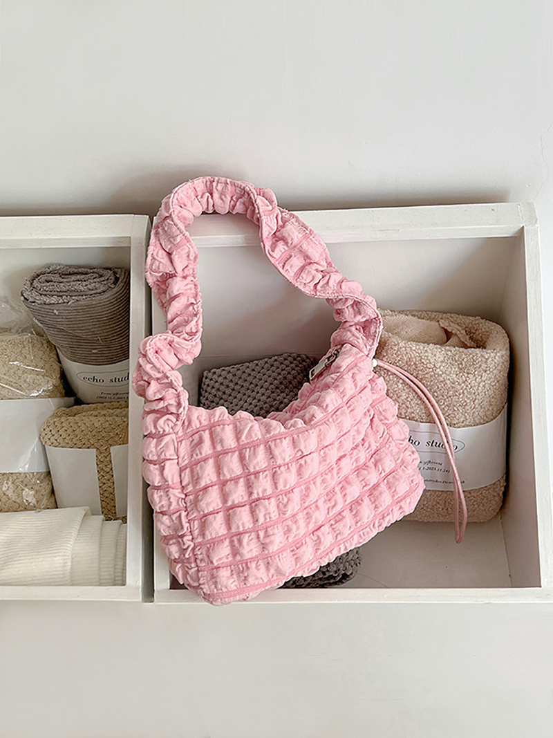 Bubble Shirring Quilted Mini Shoulder Bag