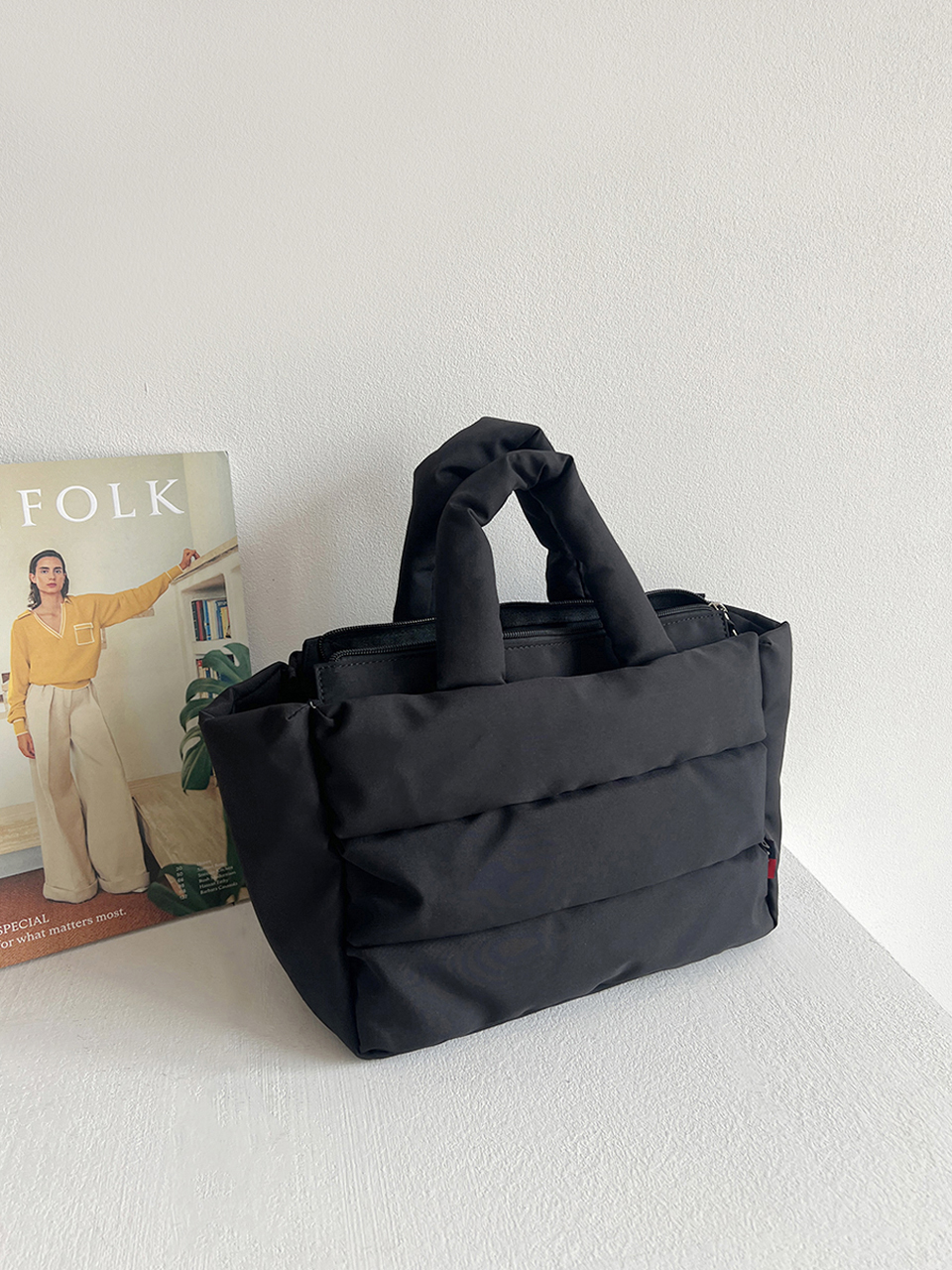 High-pressure quilted mini Boston bag