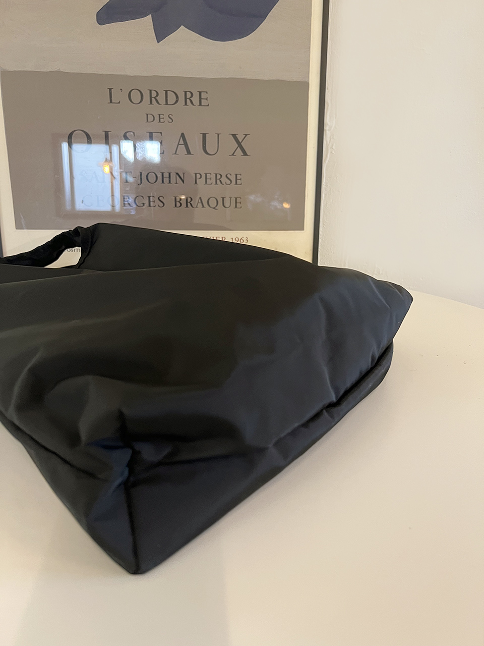 Button nylon shoulder eco bag