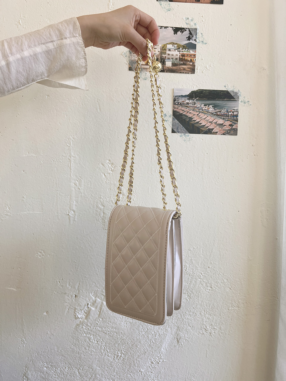 Lotia Quilted Square Chain Mini Shoulder Bag (2 colors)