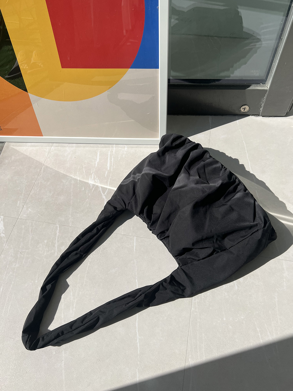 Shirring Daily Nylon Shoulder Bag