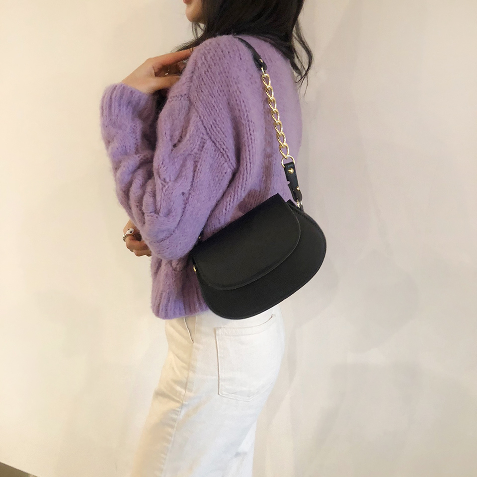 Soft chain mini shoulder bag (with cross strap)
