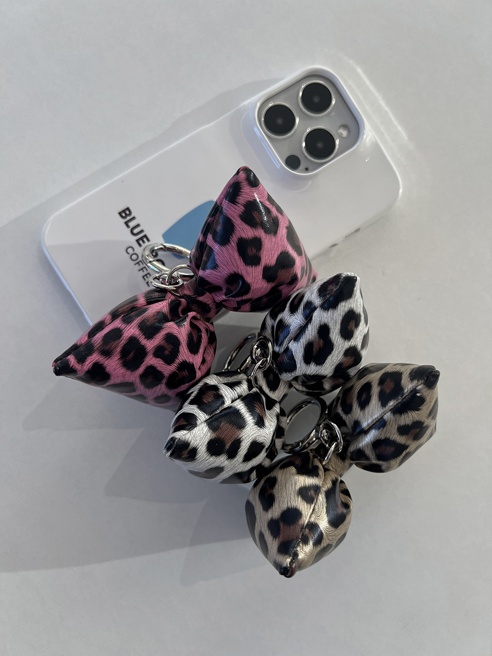 Leopard Ribbon Down Keyring/Charm