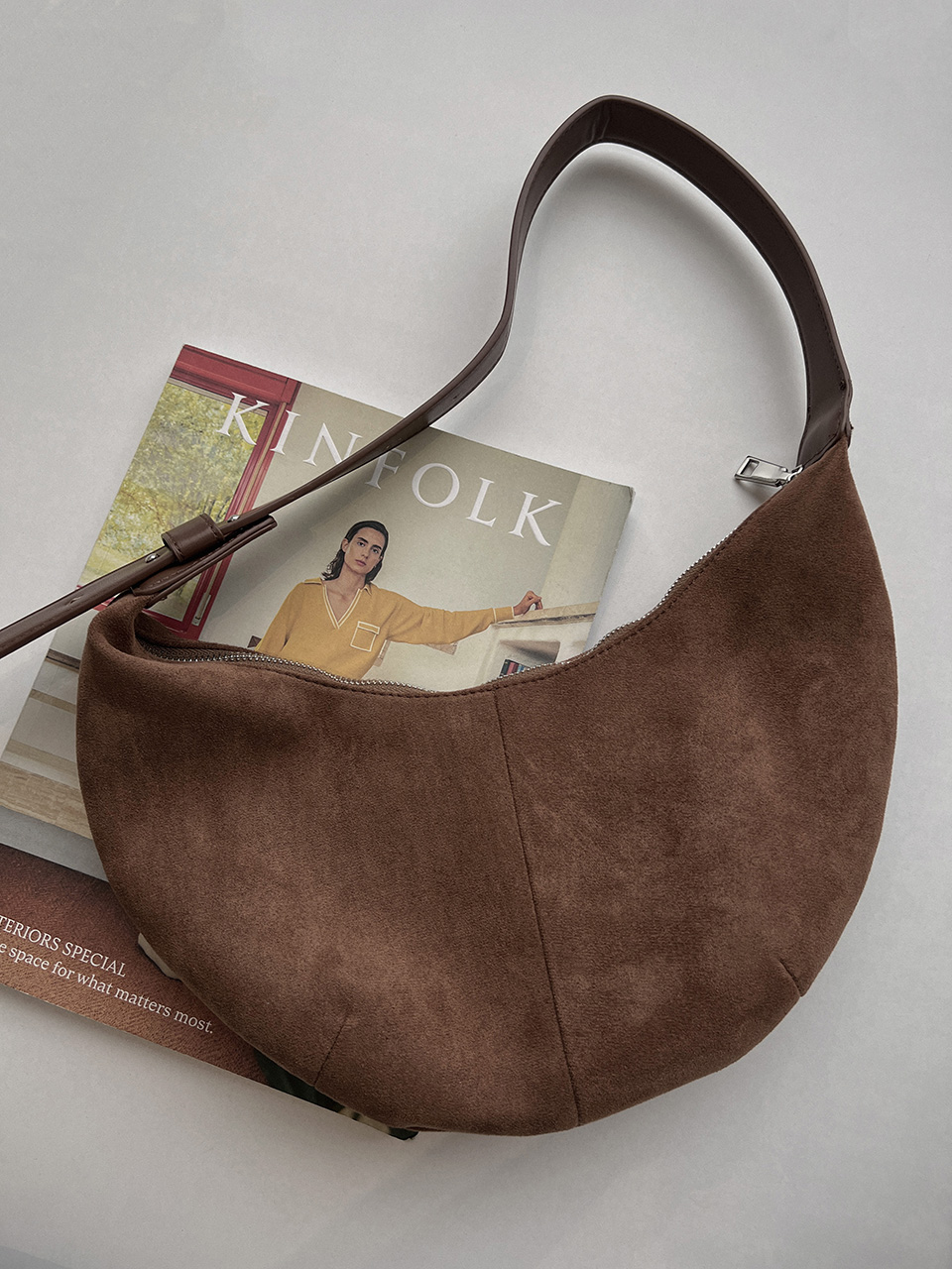 Suede Round Tote Bag/Shoulder Bag