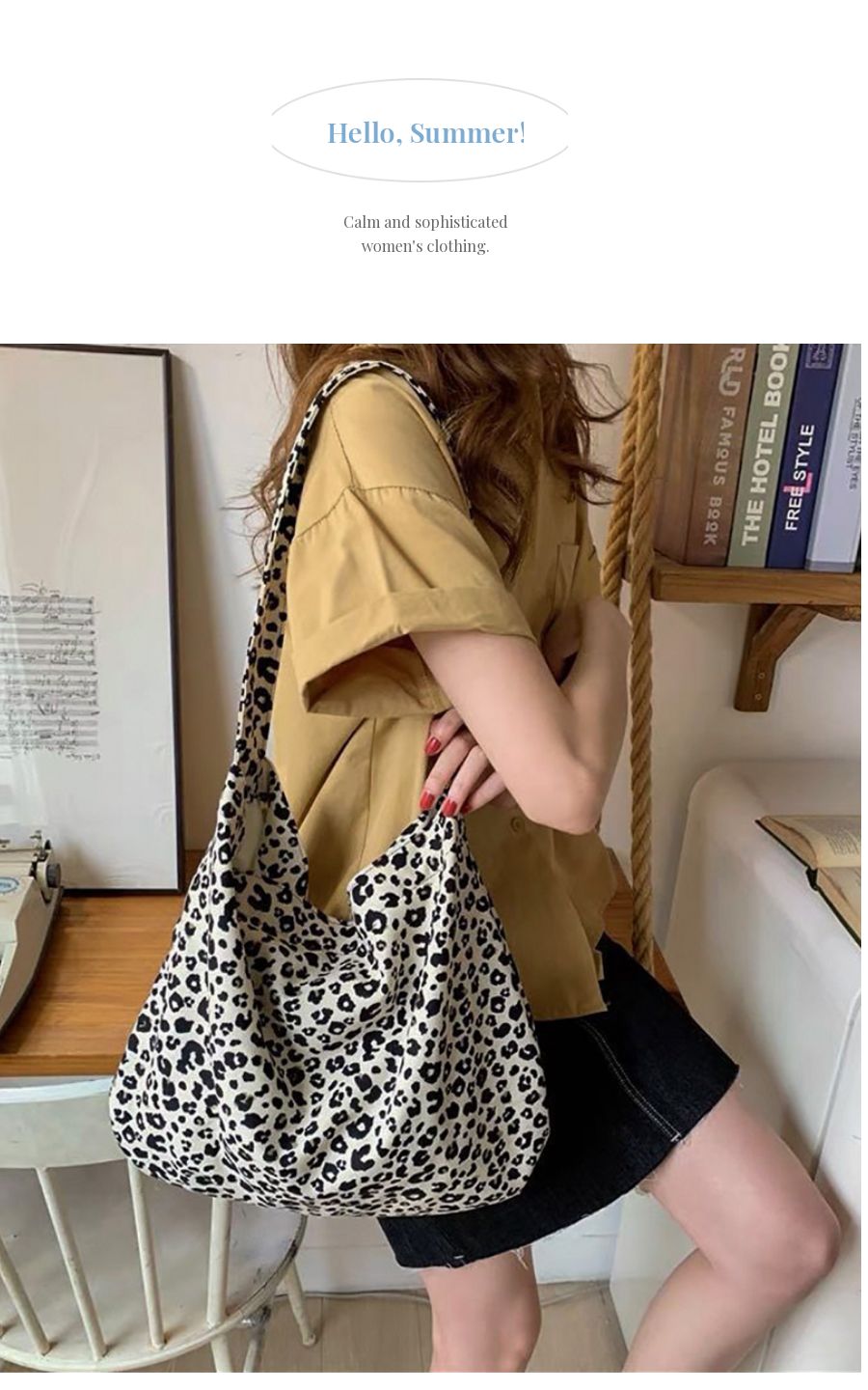 Leopard print eco bag