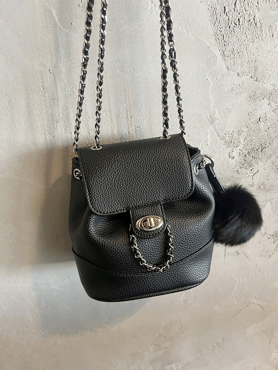 [Fur Keychain Included] Boel Mini Chain Shoulder Bag