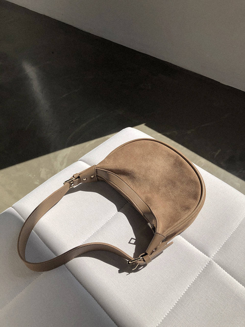 Suede mini shoulder bag