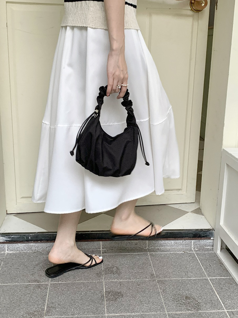 Jolly Shirred Round String Mini Shoulder Bag