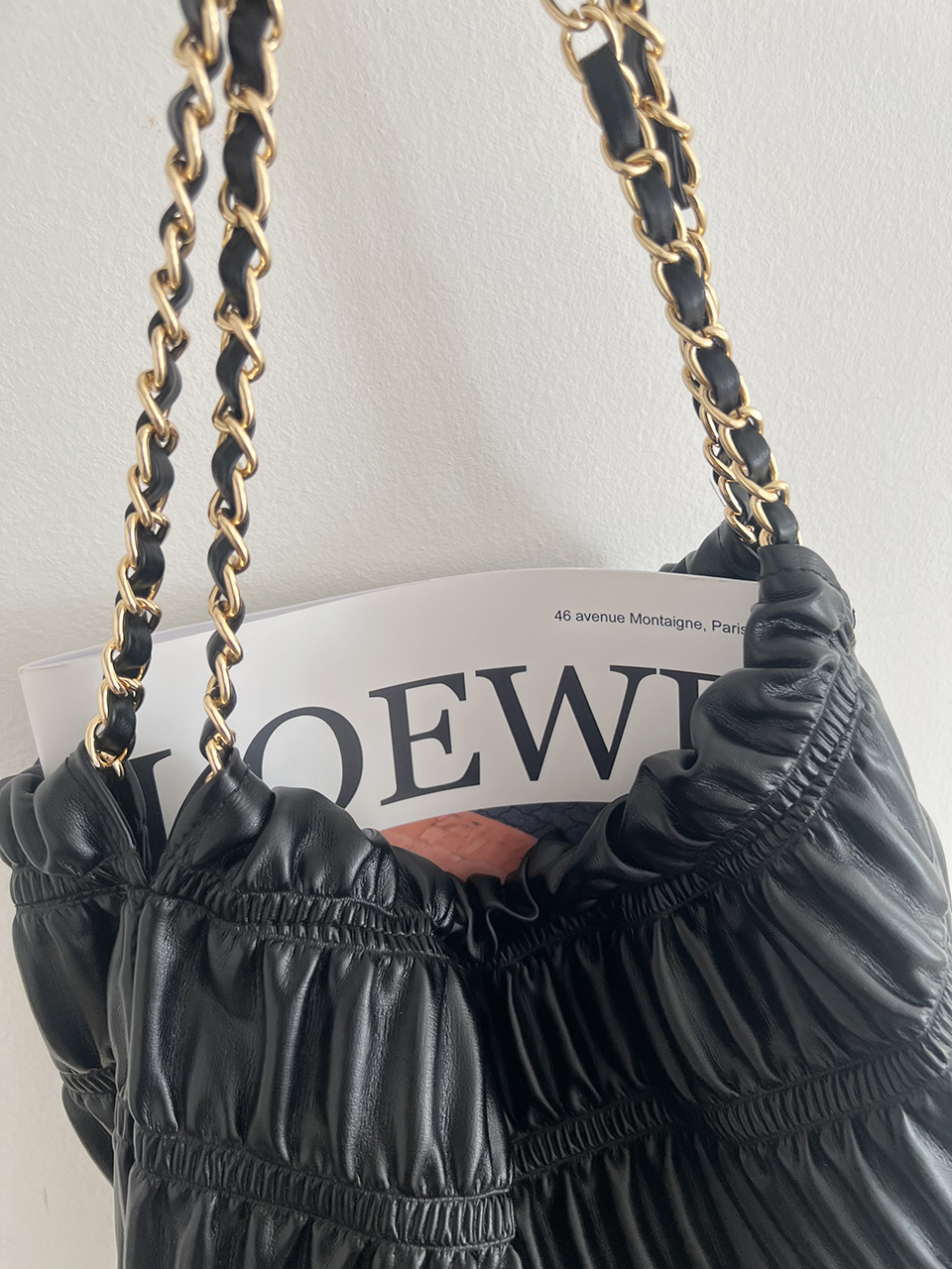 Vanel Fritz Quilted Shirring Chain Shoulder Bag