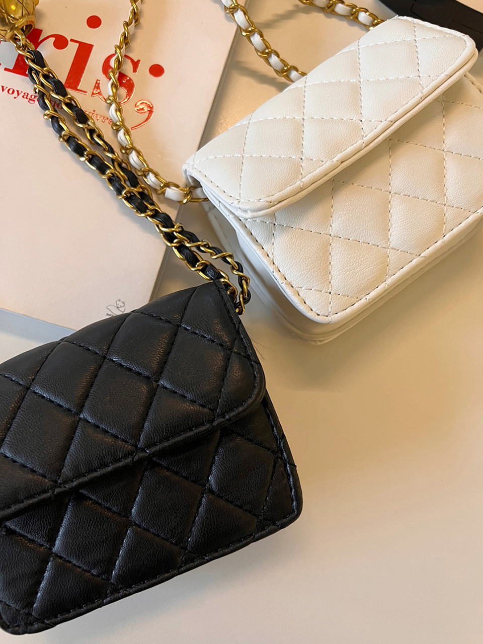 Lotia Quilted Mini Chain Crossbody Bag (2 colors)
