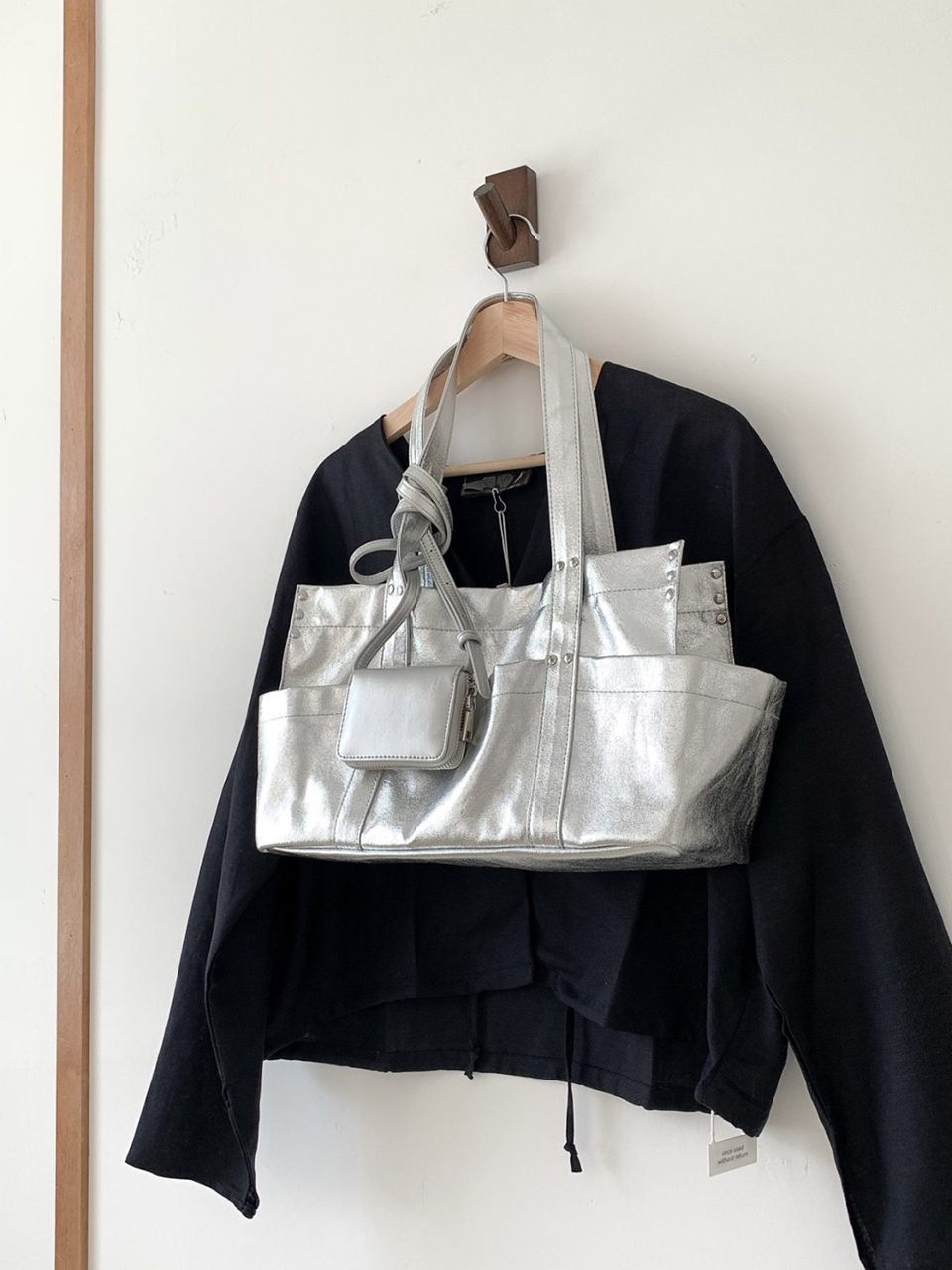 Glossy Pocket Y2K Big Tote Bag