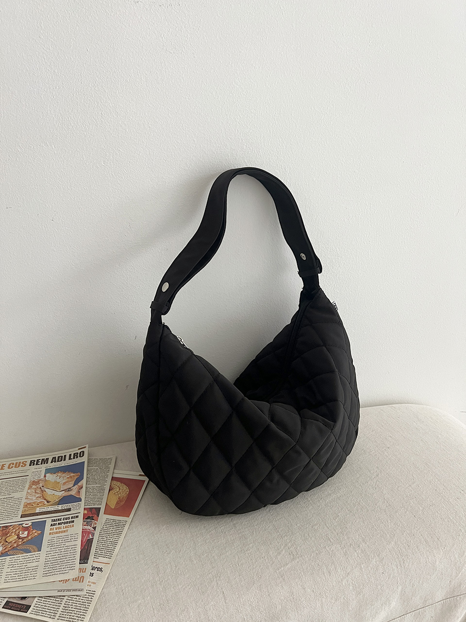 Quilted Down Shoulder Bag (4 colors)