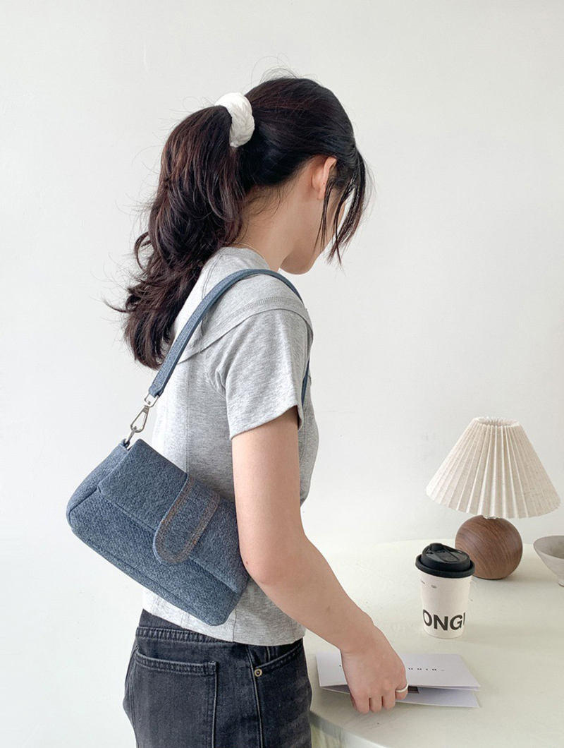 Denim Leather Mini Tote Bag (3 colors)