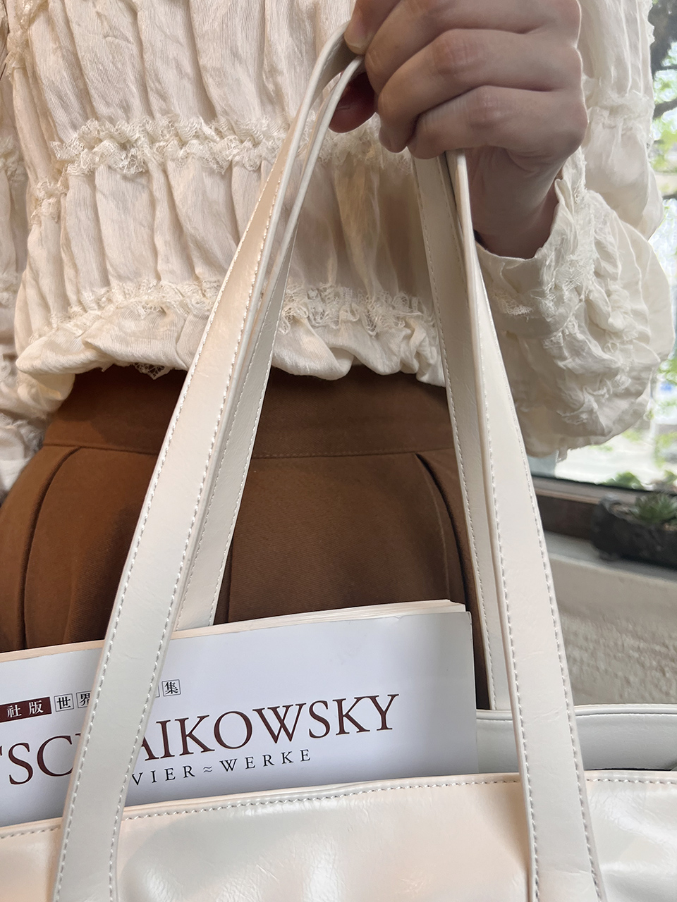 Glossy Square Big Shopper Bag (2 colors)