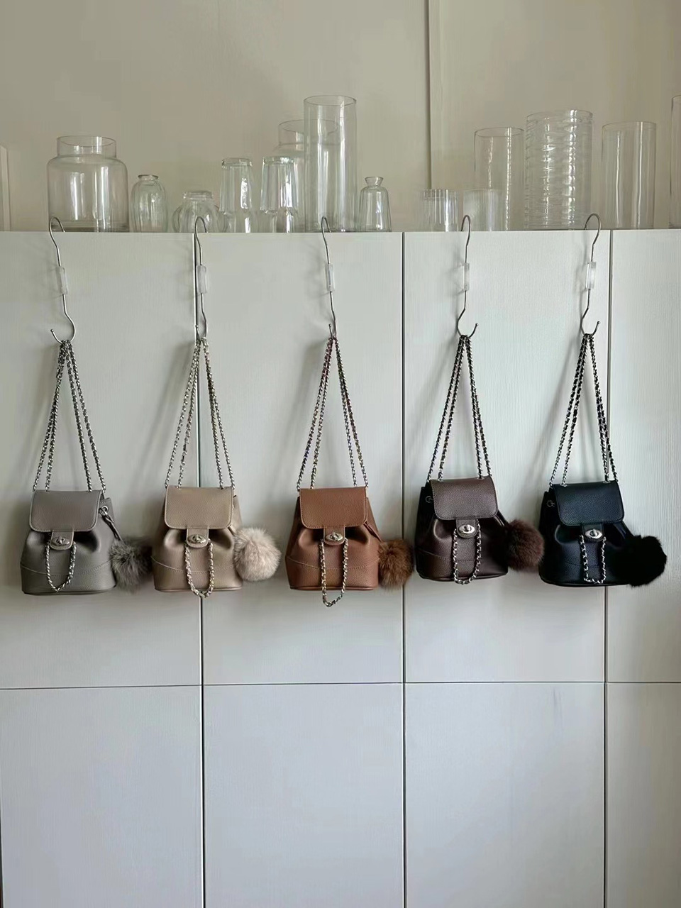 [Fur Keychain Included] Boel Mini Chain Shoulder Bag