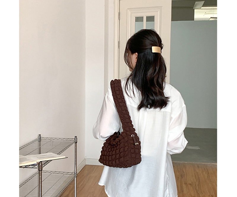 Bubble Shirring Quilted Mini Shoulder Bag