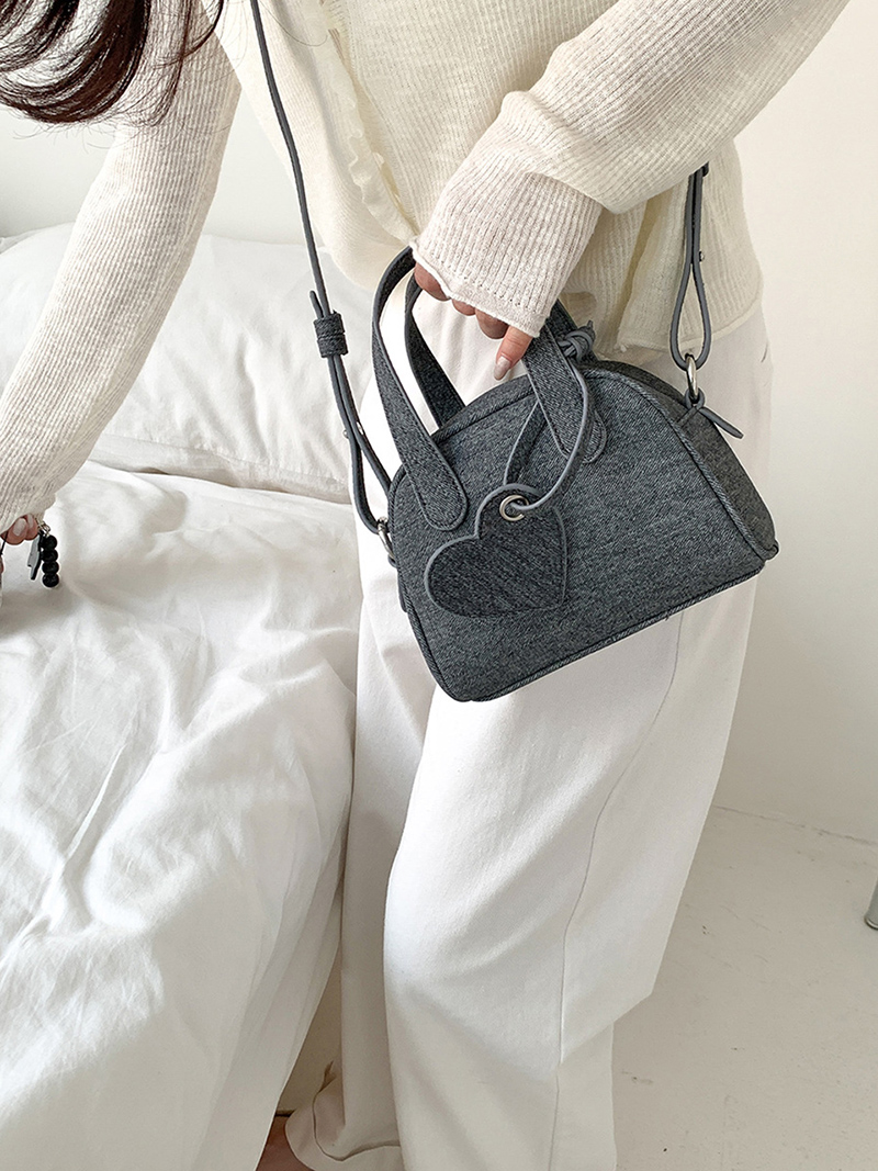 [Denim] Heart Keyring Mini Tote Bag (3 colors)