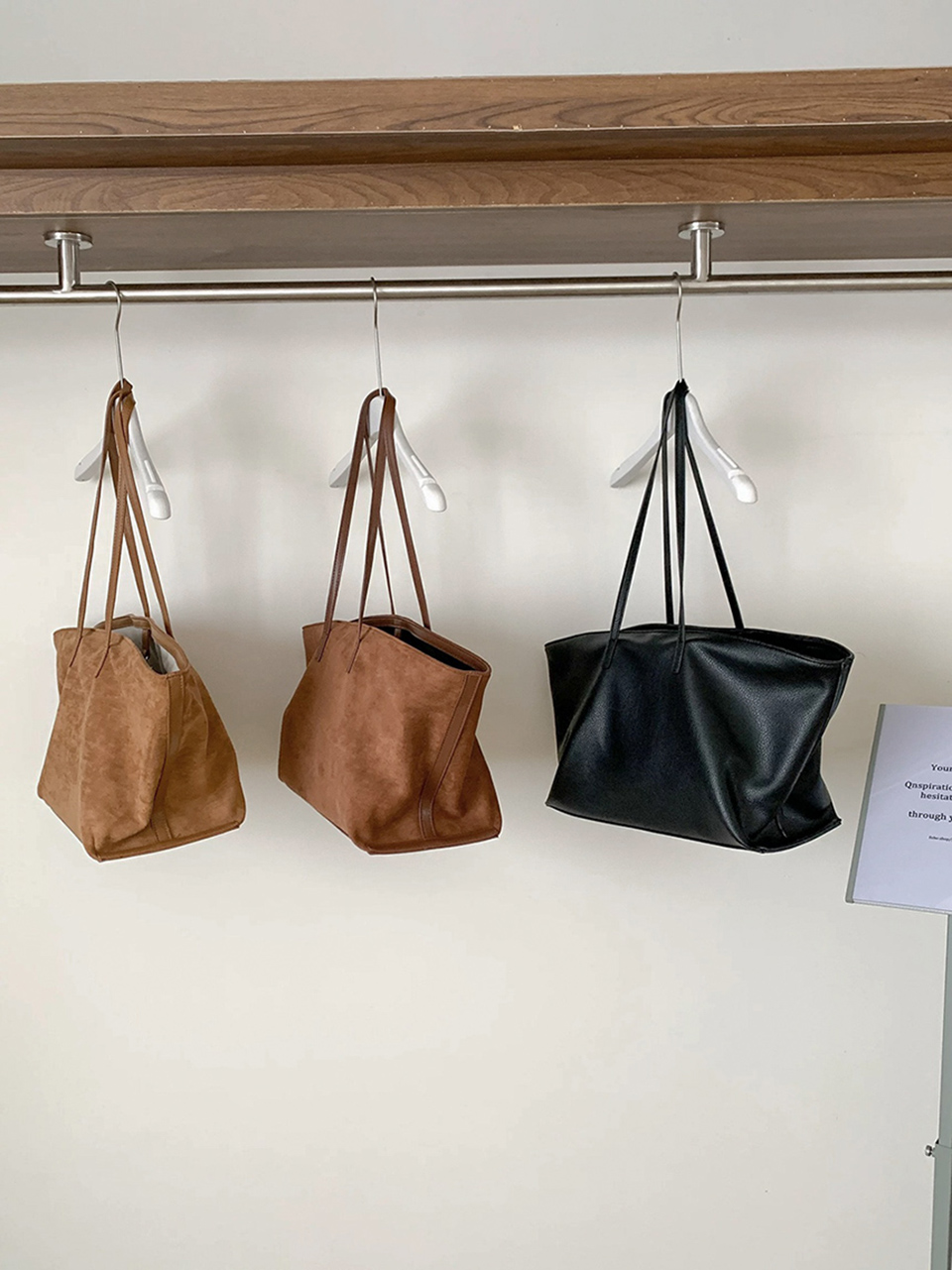 Suede Classic Leather Big Tote Bag/Shoulder Bag
