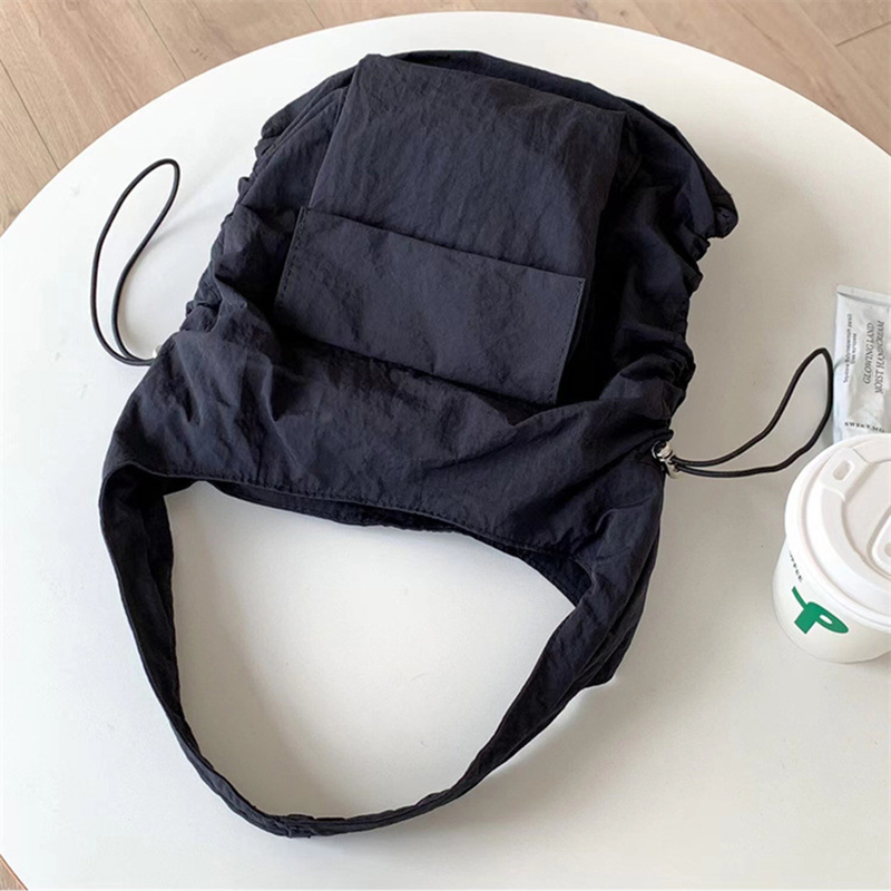 Catherine Pocket Shirring Side String Shoulder Bag