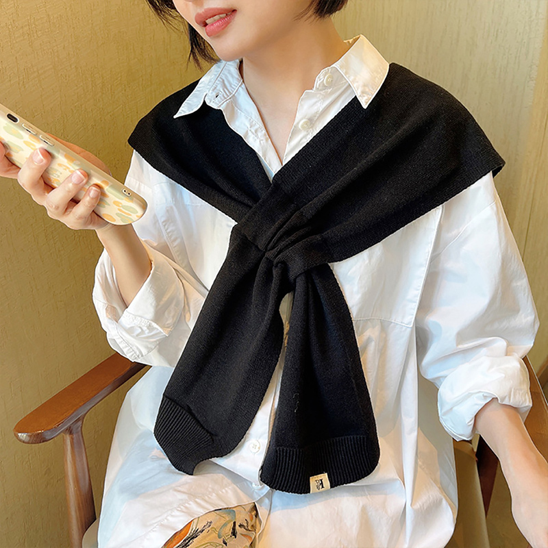 Knitted scarf/faux cardigan/shawl (9 colors)