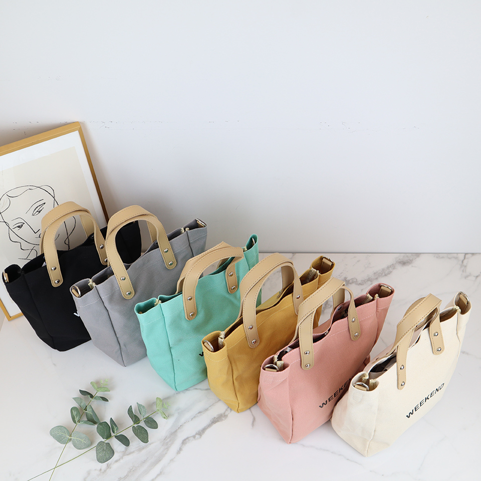 Canvas Lettering 2-Way Bag