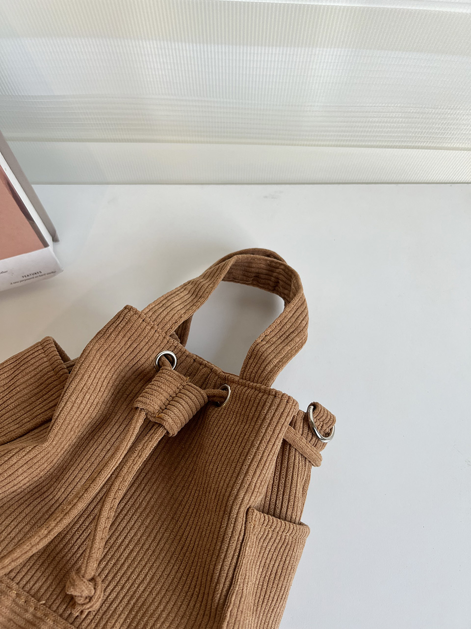 Corduroy Mini Bucket Bag, Bucket Cloth Eco Bag (6 colors)