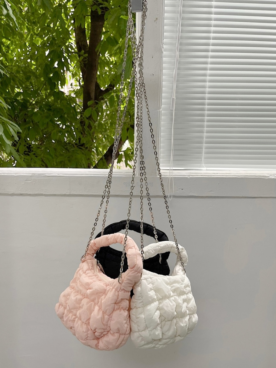 Twoyou Quilted Chain Mini Tote Bag