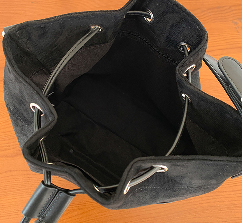 Suede Buckle Leather Bucket Bag/Shoulder Bag