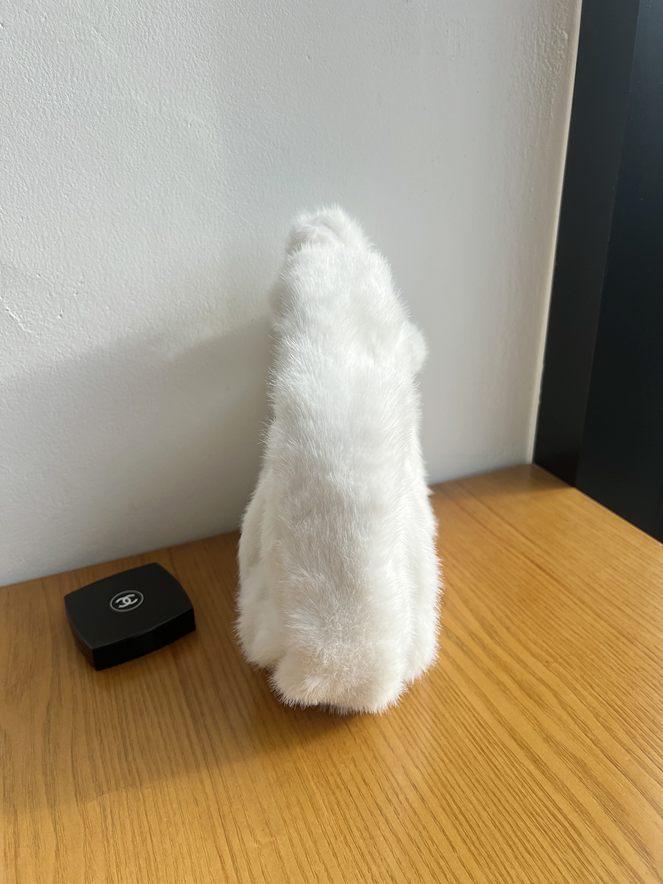 Suwanee Ribbon Fur Shirring Mini Tote Bag
