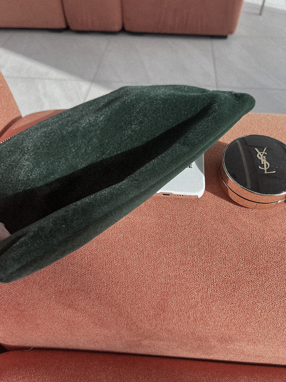 Suede fur pouch