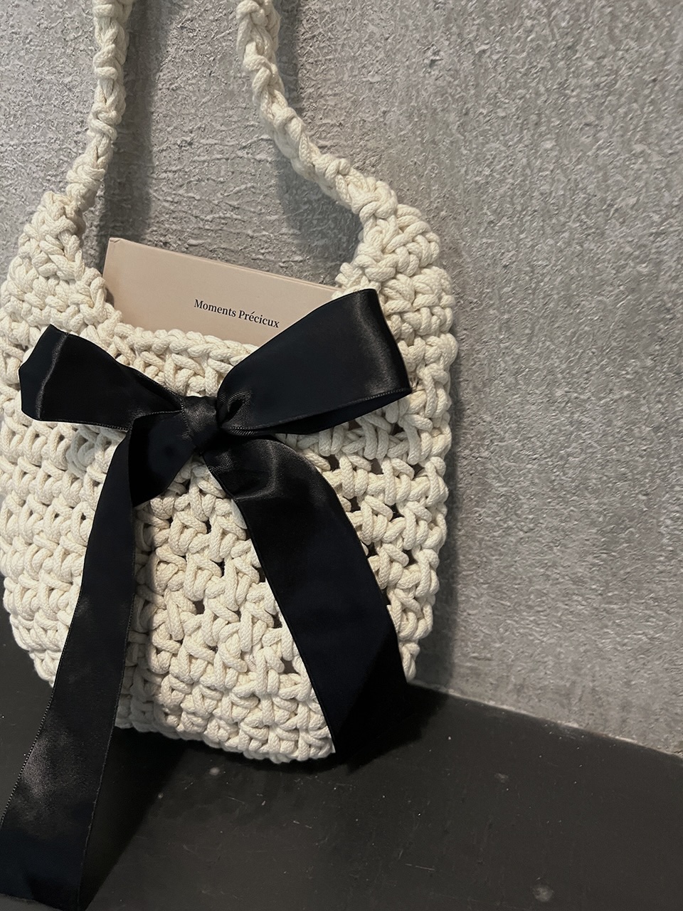 Ribbon Ballet Core Knit Tote Bag (5 colors)