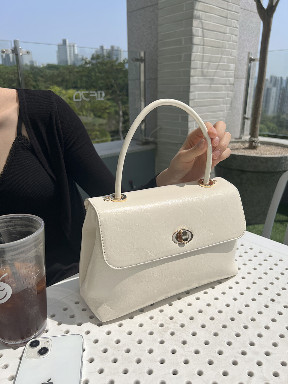 Square buckle tote bag (6 colors)